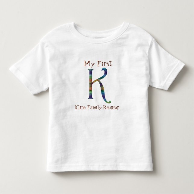 Meine erste Wiedersehen-Familie farbiger Letter K  Kleinkind T-shirt (Vorderseite)