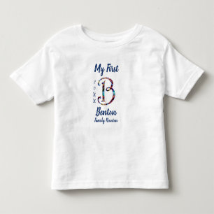 Meine erste Wiedersehen Letter-B-Krawatte-Dye-Mono Kleinkind T-shirt