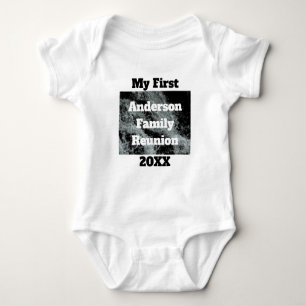 Meine erste Wiedersehen mit Schwarz-weiß sinkendem Baby Strampler