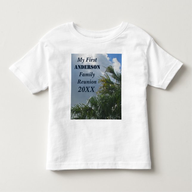 Meine erste Wiedersehen Palm Trees Beach Kleinkind T-shirt (Vorderseite)