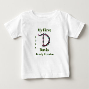 Meine erste Wiedersehen-Sequenzer Letter D Monogra Baby T-shirt
