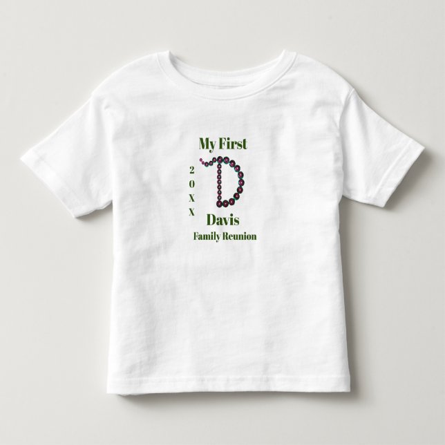 Meine erste Wiedersehen-Sequenzer Letter D Monogra Kleinkind T-shirt (Vorderseite)