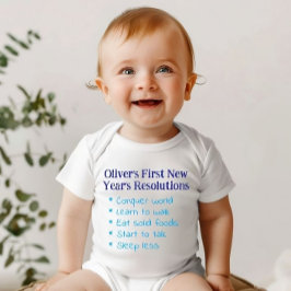 Meine ersten Neujahrsvorsätze, Baby Boy Funny    Strampler