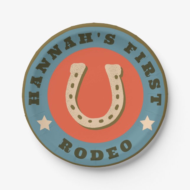 Meine ersten Rodeo Paper-Teller Pappteller (Vorderseite)