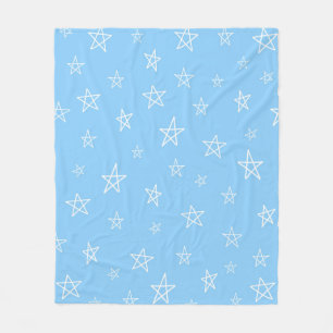 Meine ersten Sterne (Blau) Fleecedecke