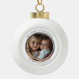 Meine ersten Weihnachten als große Schwester Custo Keramik Kugel-Ornament