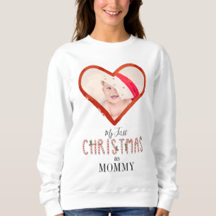 Meine ersten Weihnachten als Mama-Liebe Herz-Baby- Sweatshirt