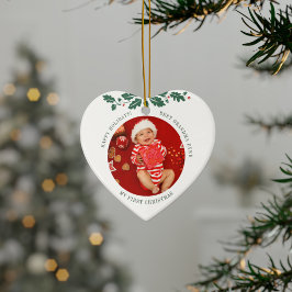 Meine ersten Weihnachten als Oma Baby und Mama Fot Keramik Ornament