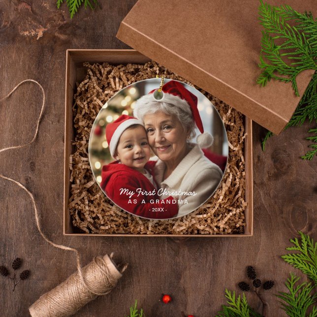 Meine ersten Weihnachten als Oma-Foto Keramik Ornament (Von Creator hochgeladen)