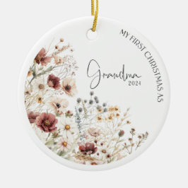 Meine ersten Weihnachten als Oma Holiday Ornament