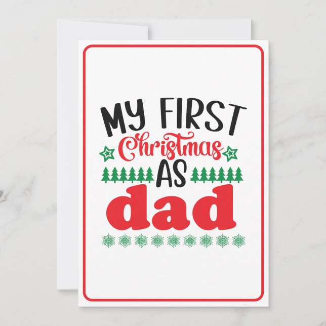 Meine ersten Weihnachten als Vater Einladung (Vorderseite)