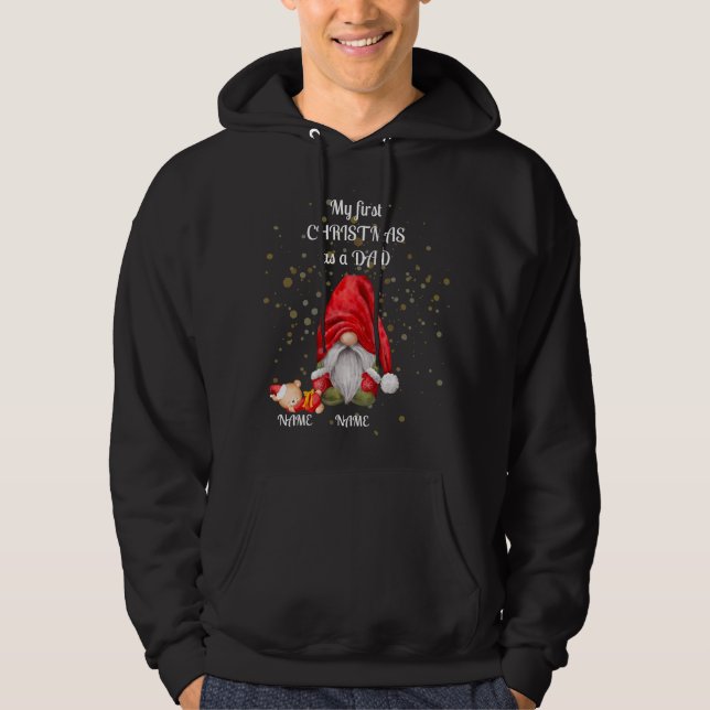 "Meine ersten Weihnachten als VATER/Großvater" Hoo Hoodie (Vorderseite)