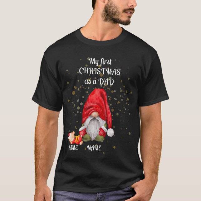 "Meine ersten Weihnachten als VATER/Großvater" T - T-Shirt (Vorderseite)