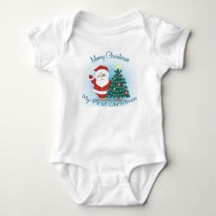 Meine ersten Weihnachten mit dem Weihnachtsmann Baby Strampler