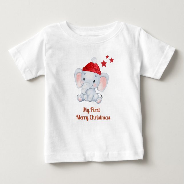 Meine ersten Weihnachten neue geborene Babys - der Baby T-shirt (Vorderseite)