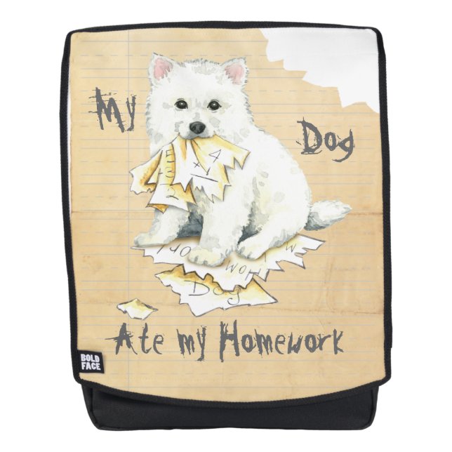 Meine Eskie Ate Meine Hausaufgaben Rucksack (Vorderseite)