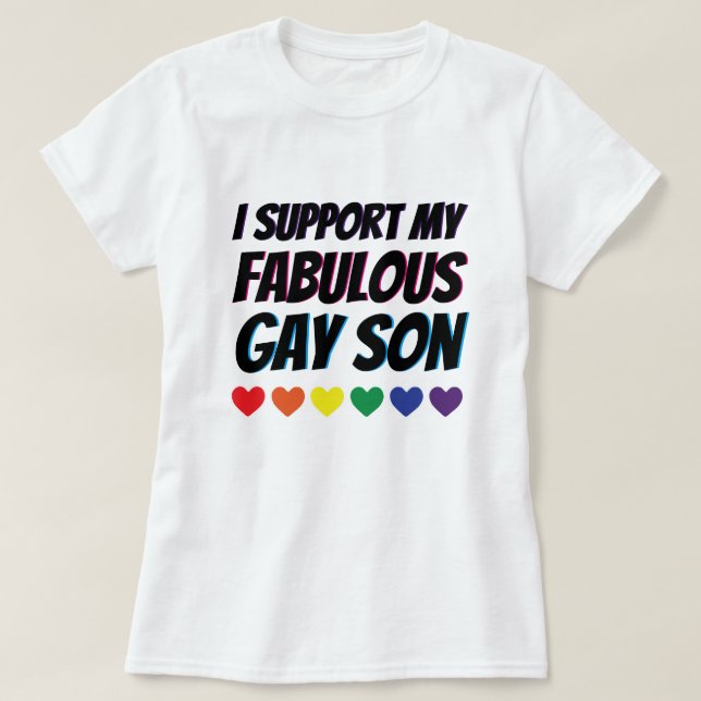 Meine fabelhafte homosexuelle Sohn-Unterstützung T-Shirt (Design vorne)