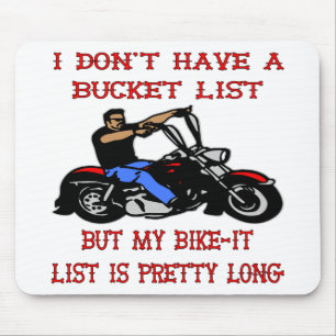 Meine Fahrradliste ist Hübsch lang Mousepad