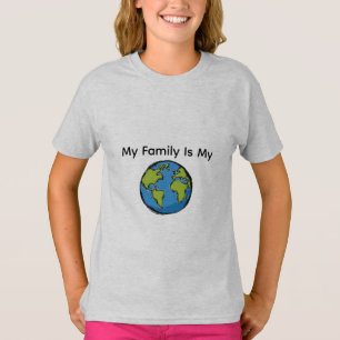 Meine Familie ist meine Welt Teddybär T-Shirt