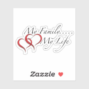 Meine Familie mein Leben Aufkleber
