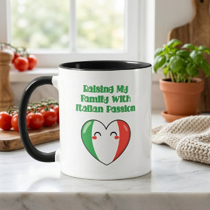 Meine Familie mit italienischer Leidenschaft großz Tasse