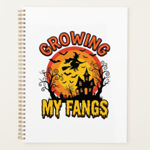 Meine Fangzähne wachsen Vintage-Halloween-Vampir-S Planer