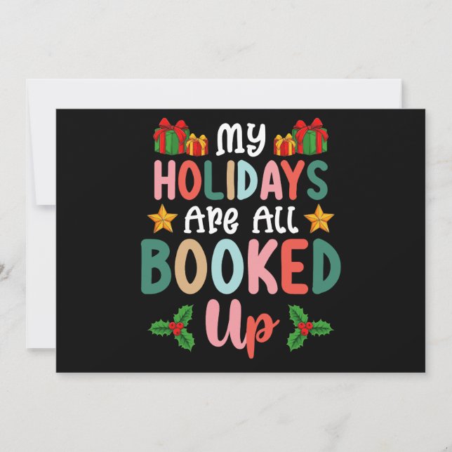 Meine Ferien sind alle bis Weihnachtsfeiertag gebu Einladung (Vorderseite)