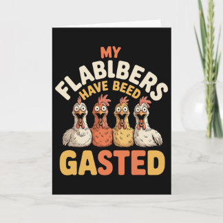 Meine Flabbers sind lustig geschockt worden Huhn Karte