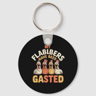 Meine Flabbers sind lustig geschockt worden Huhn Schlüsselanhänger
