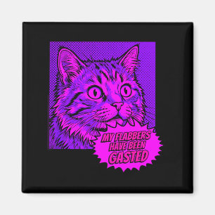 Meine Flabbers sind lustig mit Pop-Art-Katzen-Mem  Magnet