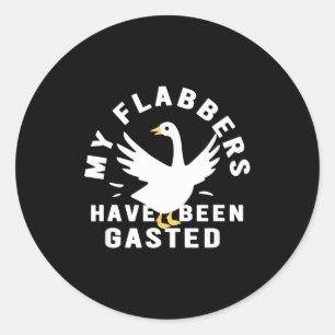 Meine Flabbers sind verstört Retro-Spaß Runder Aufkleber