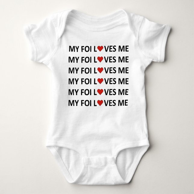 MEINE FOI LIEBEN ME - RED HEART Baby Bodysuit  Baby Strampler (Vorderseite)