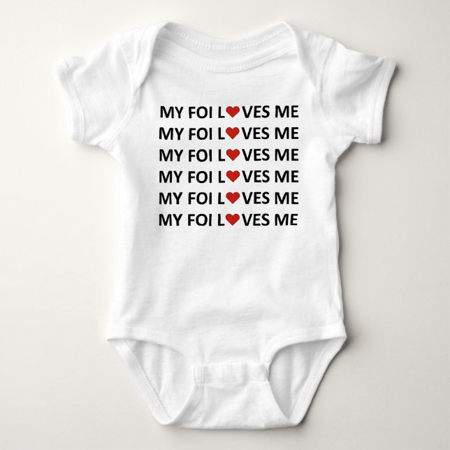 MEINE FOI LIEBEN ME - RED HEART Baby Bodysuit  Strampler (Vorderseite)