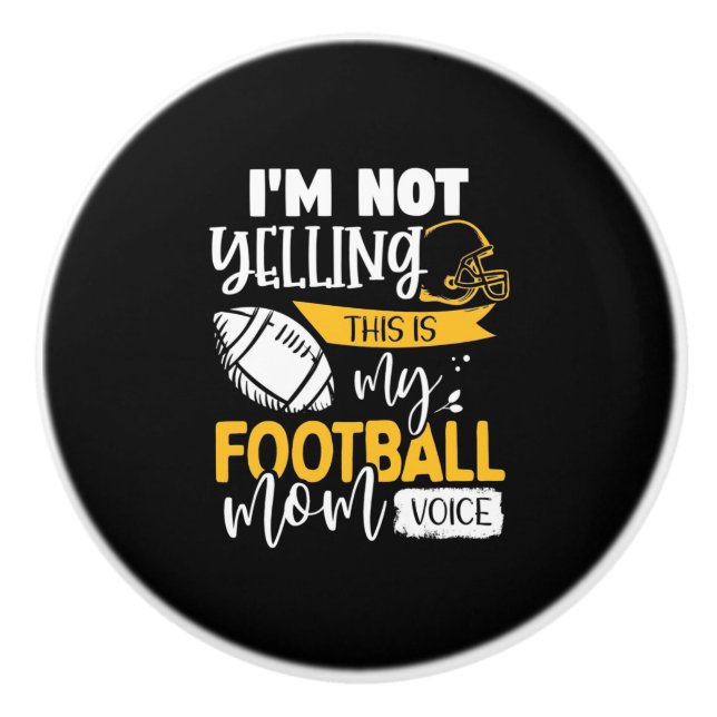 Meine Football-Mama Keramikknauf (Vorderseite)