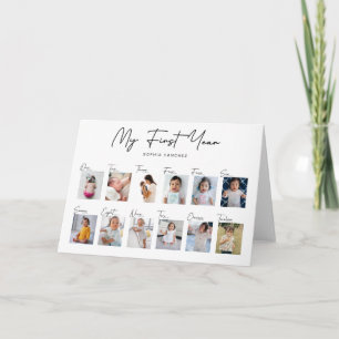 Meine Fotocollage aus dem ersten Lebensjahr Karte