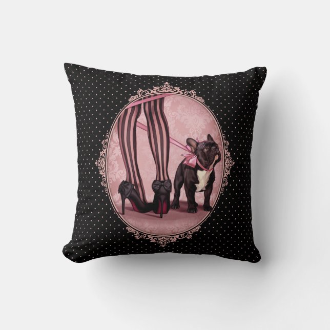 Meine französische Bulldogge Kissen (Vorderseite)