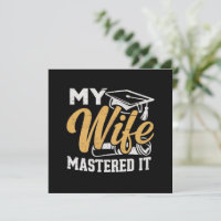 Meine Frau beherrschte es Absolventen Master Halte