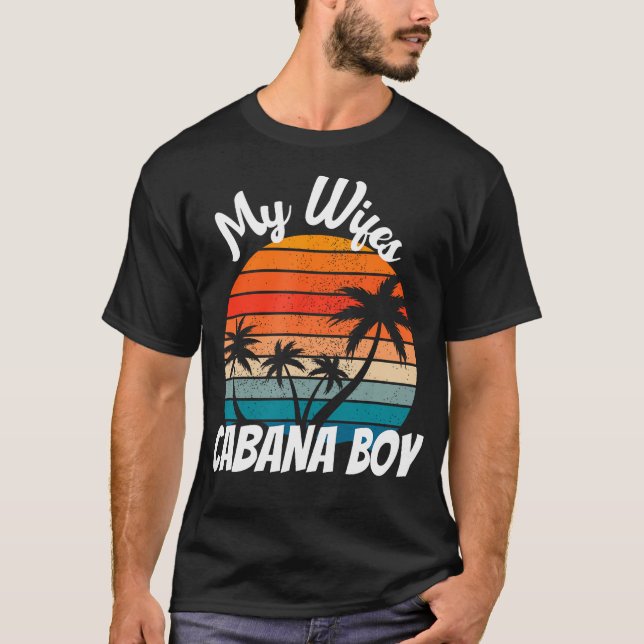 Meine Frau Cabana Junge je Barkeeper Pool T-Shirt (Vorderseite)