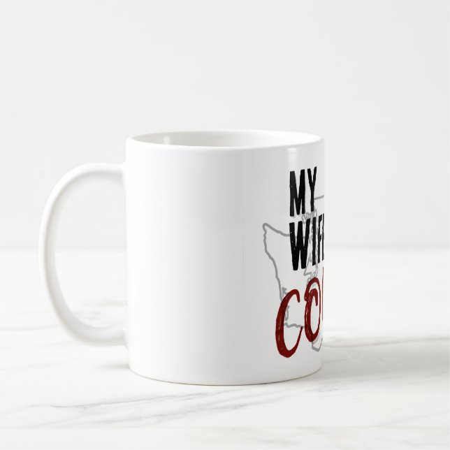 Meine Frau ist ein Cougar-Mug Kaffeetasse (Links)