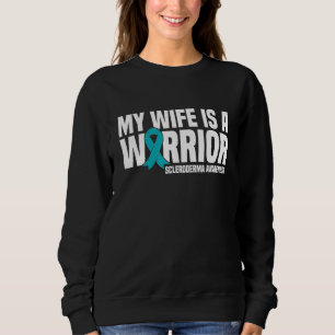 Meine Frau ist eine Kriegerin Türkisfarbenes Band Sweatshirt