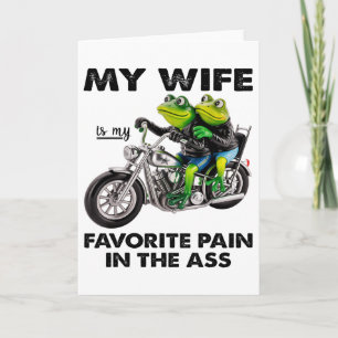 Meine Frau ist mein Lieblingsschmerz im Frosch Karte