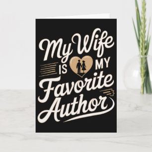Meine Frau ist meine Lieblings-Autor-Apparel-Spruc Karte
