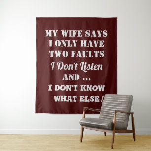 Meine Frau und meine Fehler Wandteppich