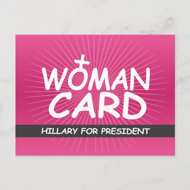 Meine Frauenkarte - Hillary for President Postkarte (Vorderseite)