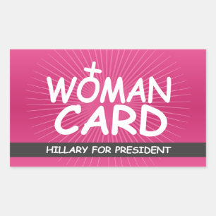 Meine Frauenkarte - Hillary for President Rechteckiger Aufkleber