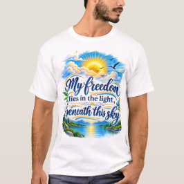 Meine Freiheit liegt im Licht unter diesem Himmel T-Shirt