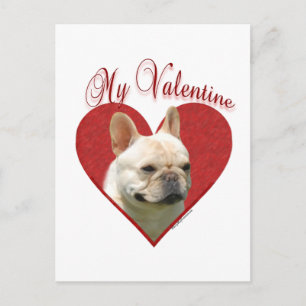 Meine Frenchie Valentine Feiertagspostkarte