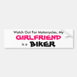Meine Freundin ist Biker-Autoaufkleber Autoaufkleber