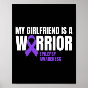 Meine Freundin ist eine Warrior Epilepsy Awareness Poster