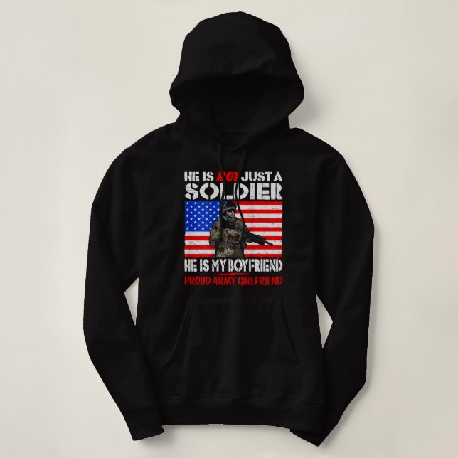 Meine Freundin, mein Soldat, eine Freundin der Arm Hoodie (Design vorne)